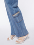 Jeans regular cargo con applicazioni image number 2
