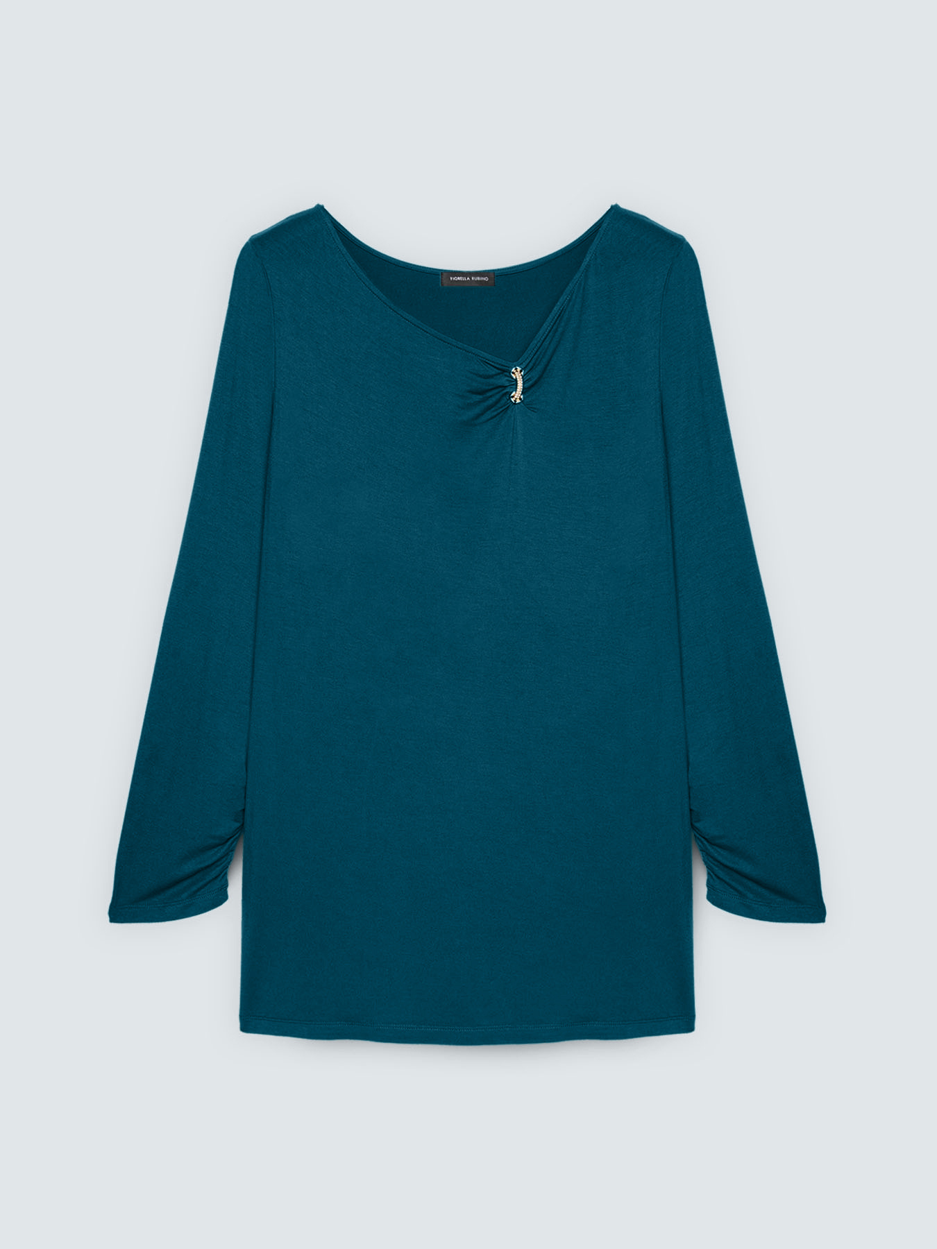 Camiseta de jersey con detalle joya image number 4