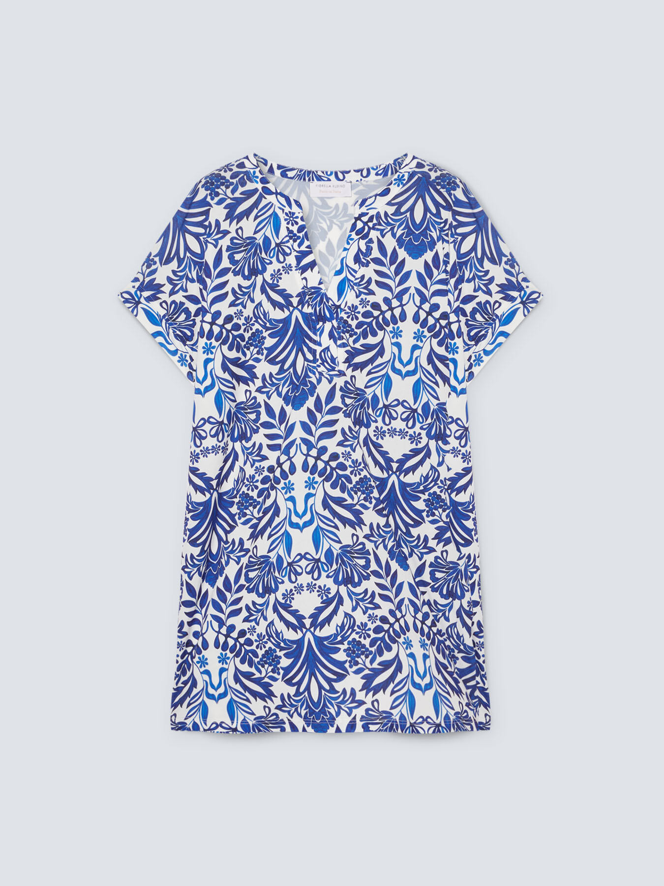 T-shirt stampata con scollo a Y image number 3