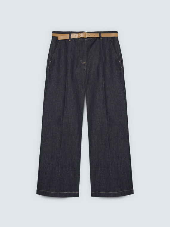 Wide Leg Jeans with removable belt