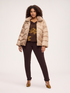 Short down jacket with faux fur collar image number 2