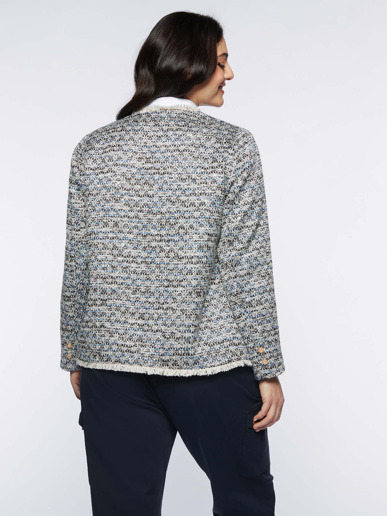 Lurex jacket with golden buttons image number 1