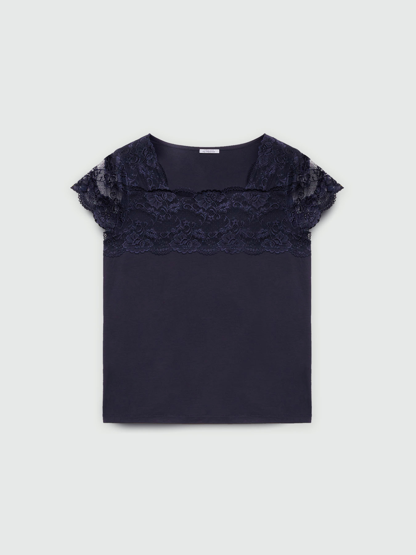 T-shirt con pizzo image number 3