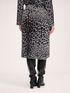 Enger Minirock aus Strickware mit Animalier-Print image number 0