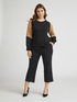 Pantaloni cropped tinta unita image number 0