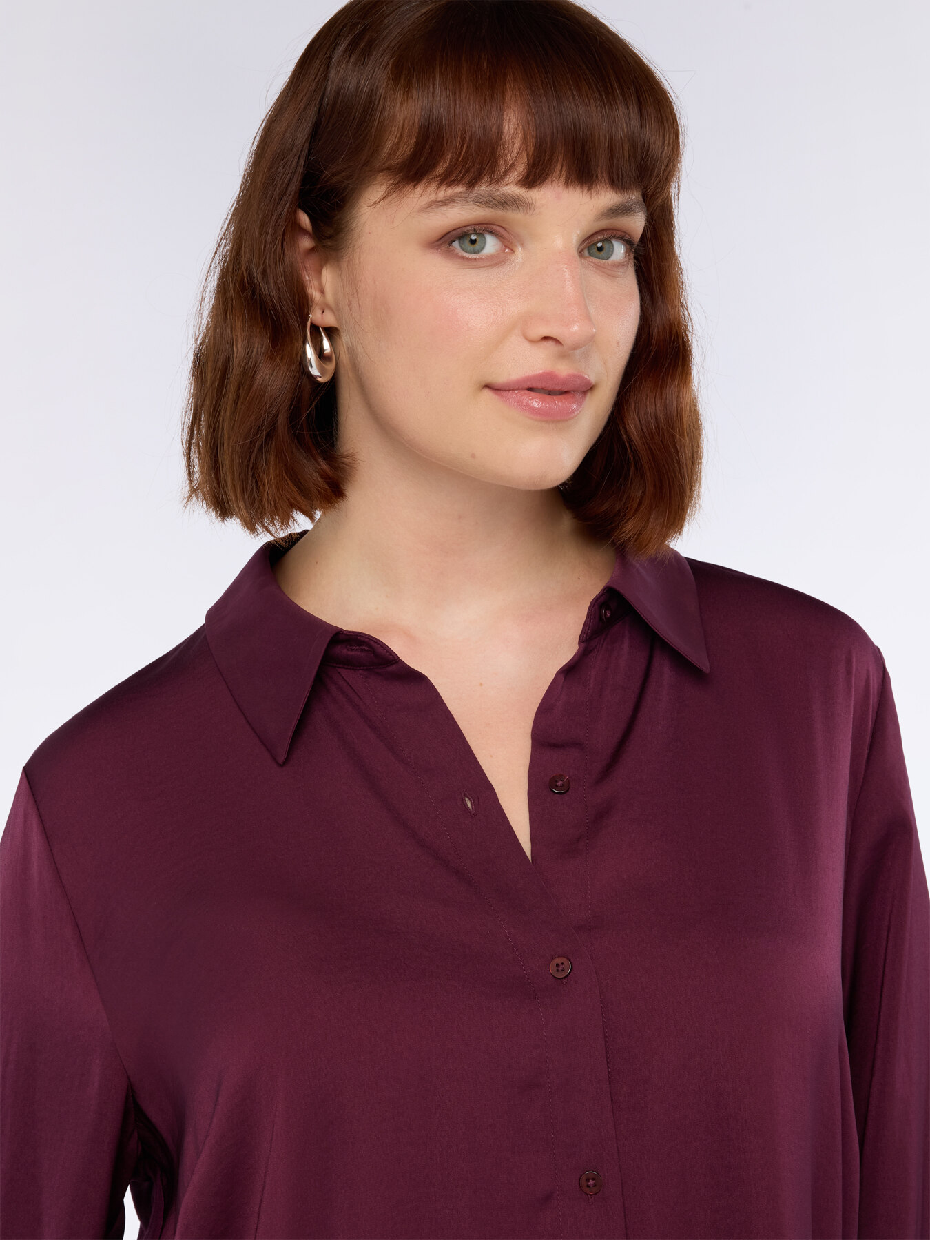 Camicia bimaterica misto viscosa image number 2