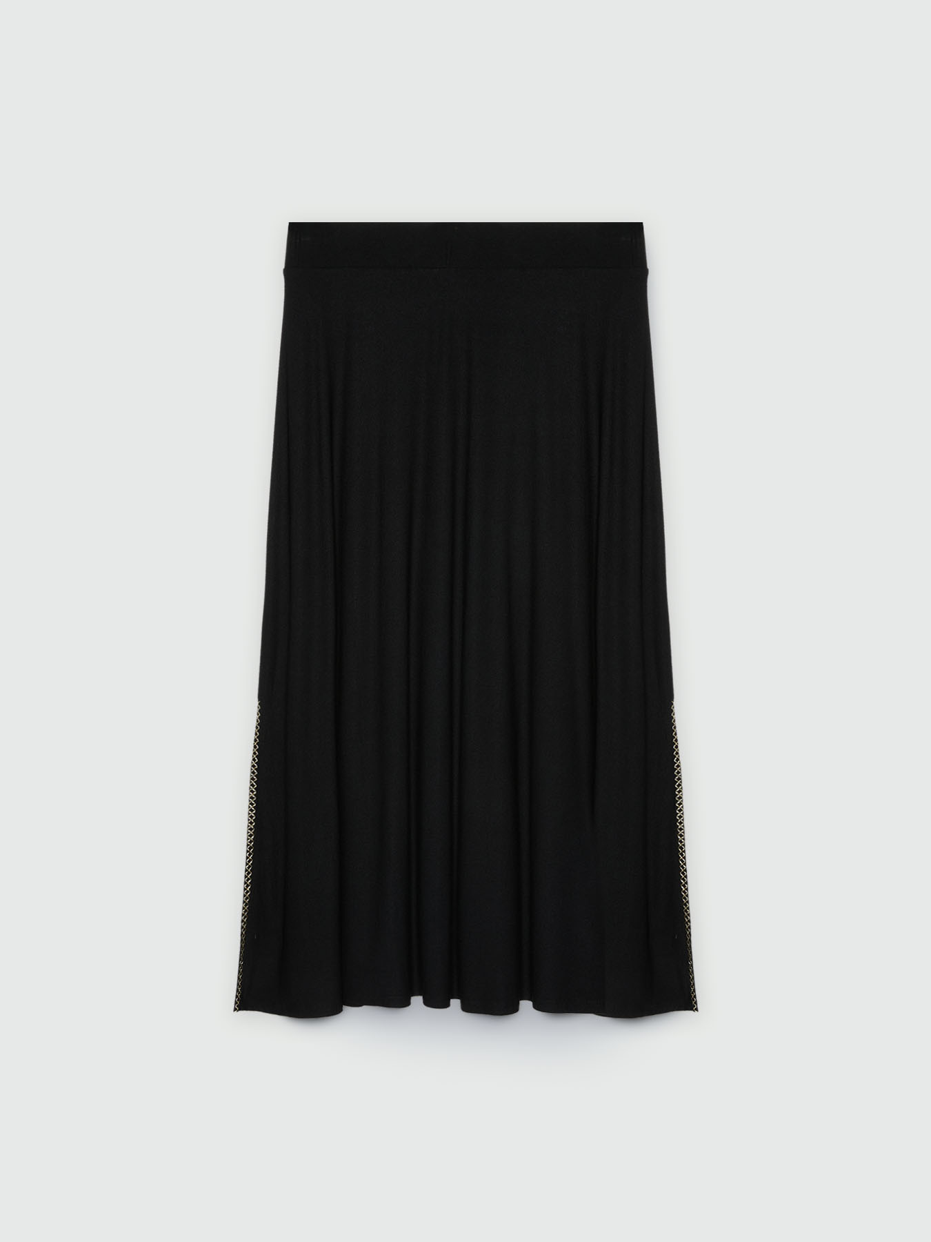 Long crepe jersey skirt image number 4