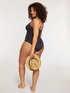 One-piece swimsuit with criss-cross on the front image number 1