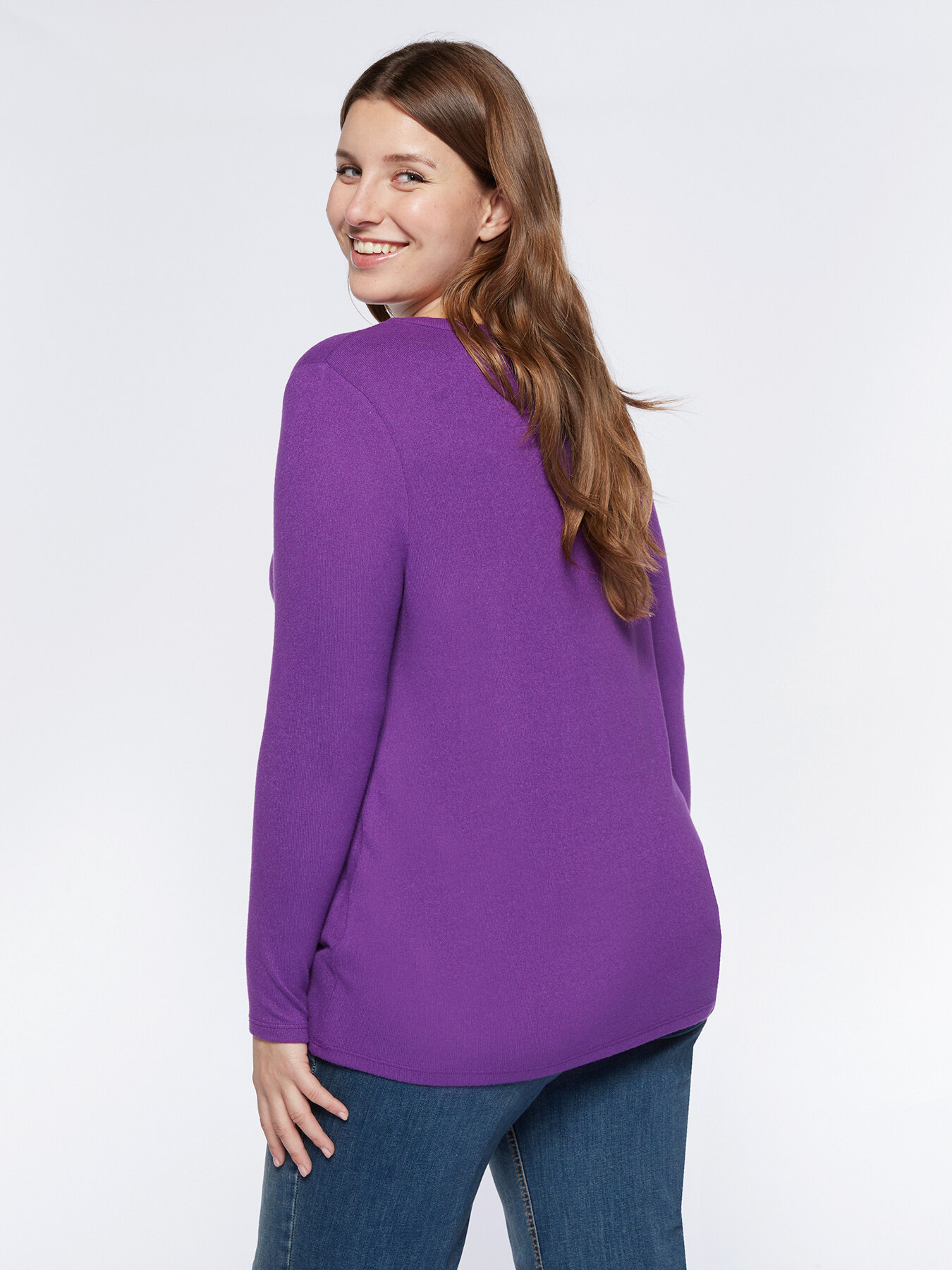 Knitted T-shirt with side zipper image number 1