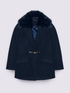 Coat with removable plush collar image number 4