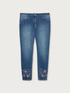 Skinny jeans with embroidered hem image number 3