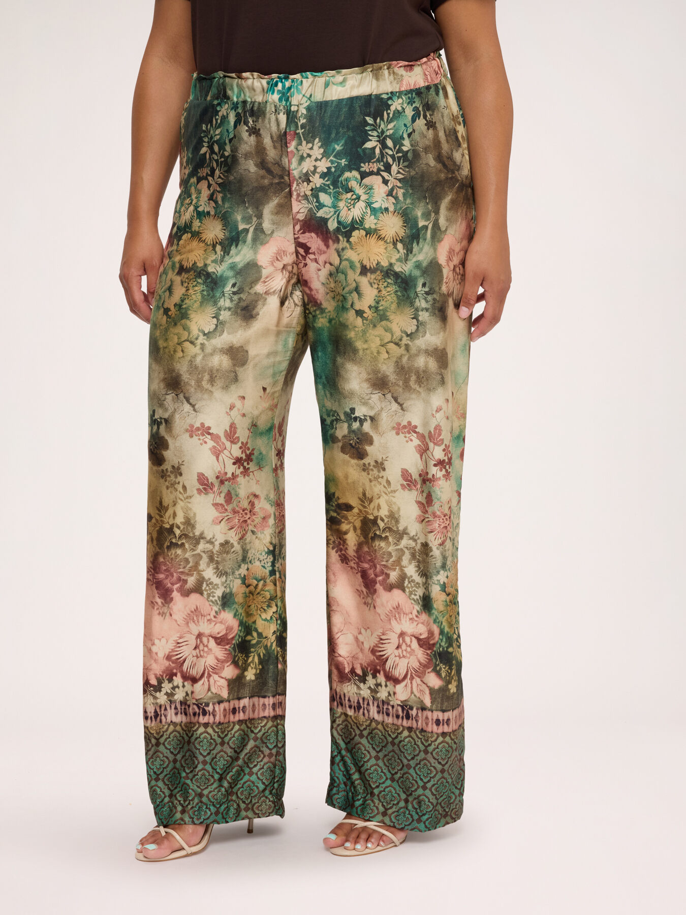 Pantaloni Wide Leg in raso di viscosa image number 2