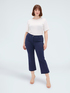 Pantalon Kick Flare en coton l&eacute;ger image number 6