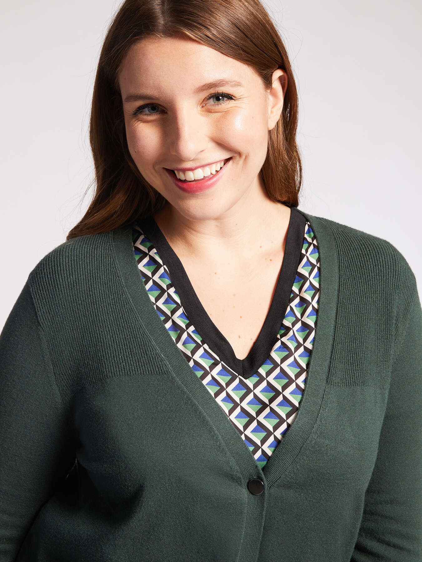 Long cardigan with one button image number 2