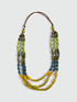 Multi-strand necklace with wooden pearls image number 1