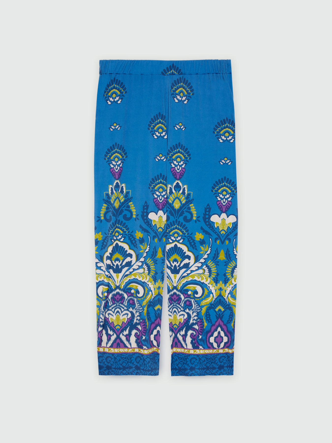 Printed satin trousers image number 4
