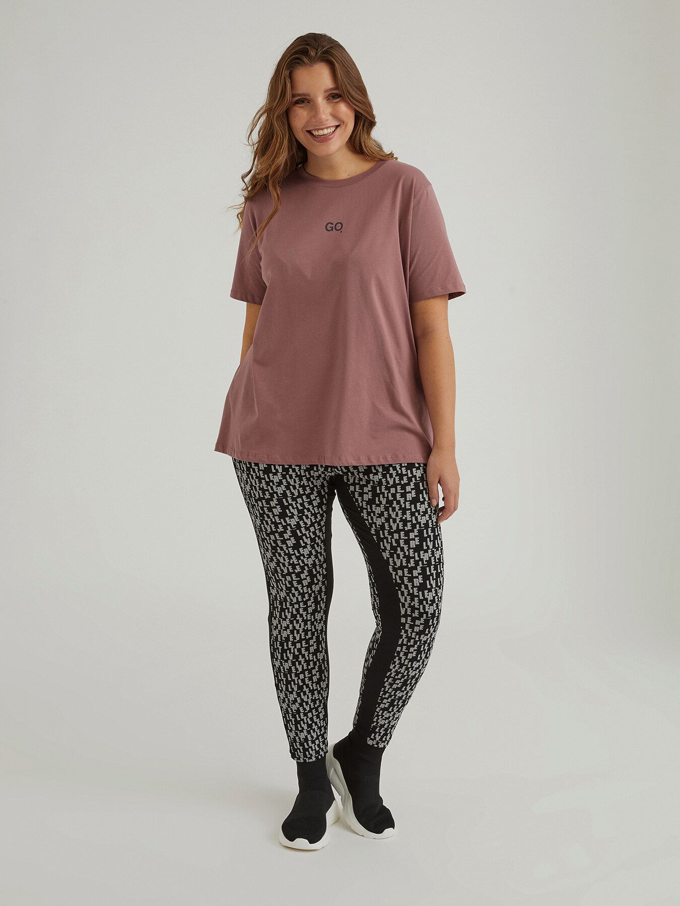 Pantaloni "GO." stampa lettering image number 0