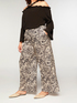 Relaxed fit printed viscose trousers image number 2
