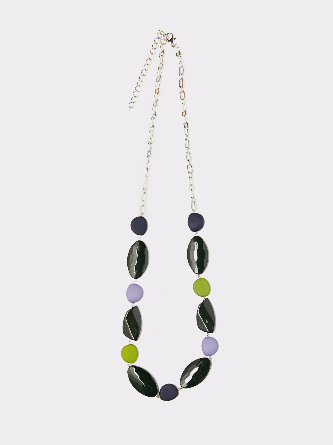 Lange Halskette mit farbigen Steinen image number 0