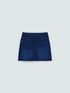 A-line denim mini skirt image number 5