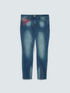 Skinny-Jeans mit Herz und Amour-Schriftzug image number 5