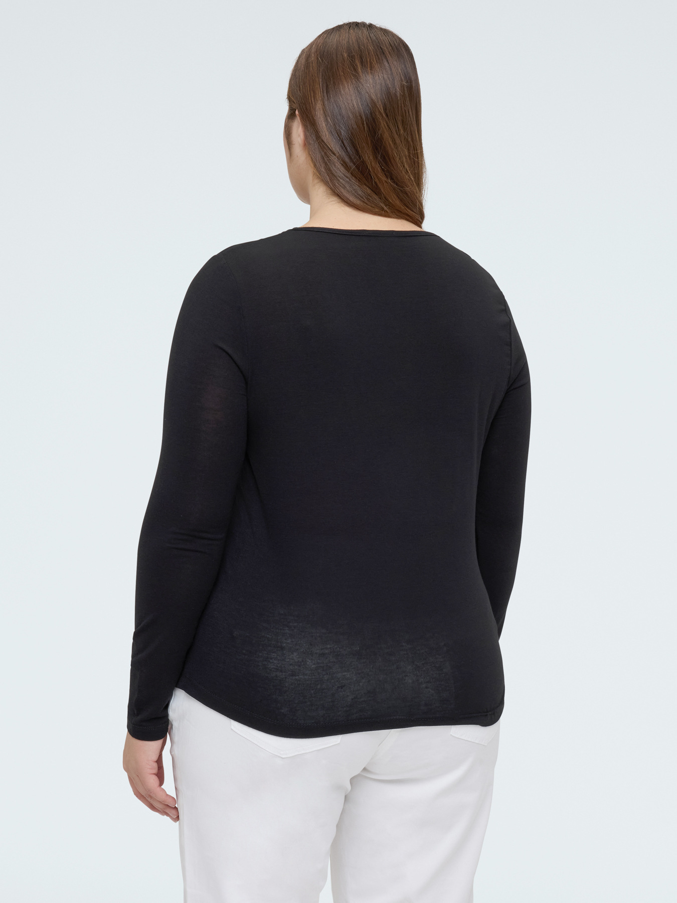 T-shirt in misto lana con pizzo image number 1