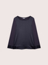 Zweifarbiges T-Shirt aus Satin und Jersey image number 4