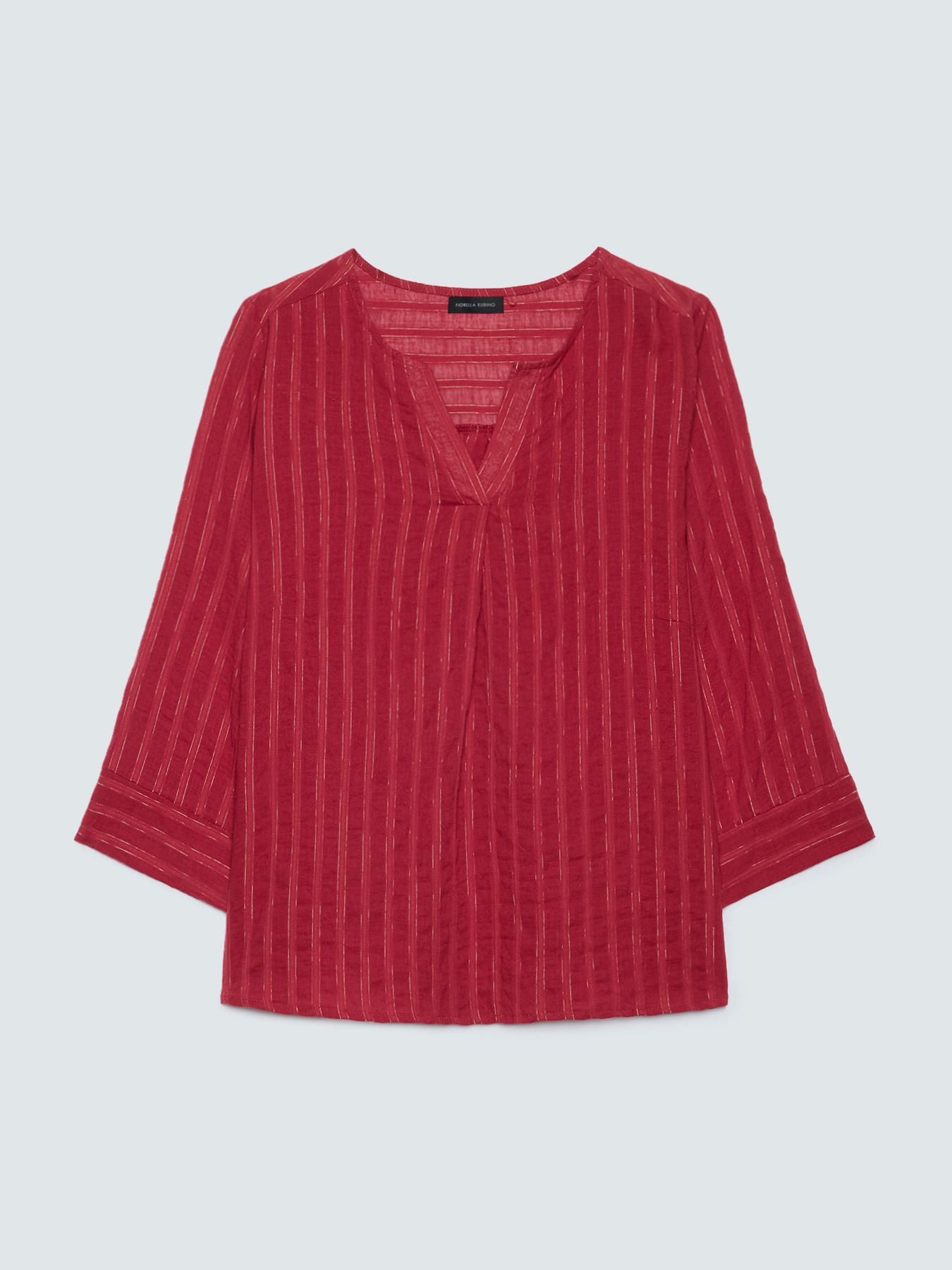 Striped cotton blouse image number 4