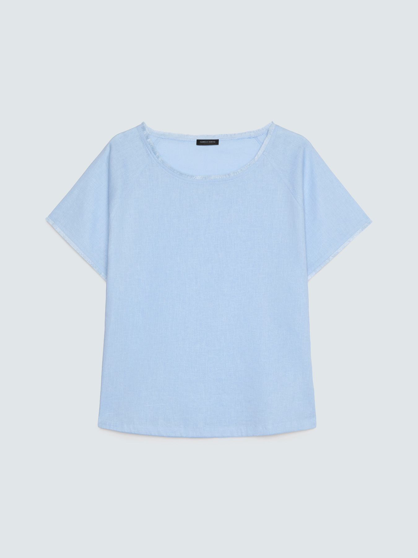 Mixed linen T-shirt image number 4