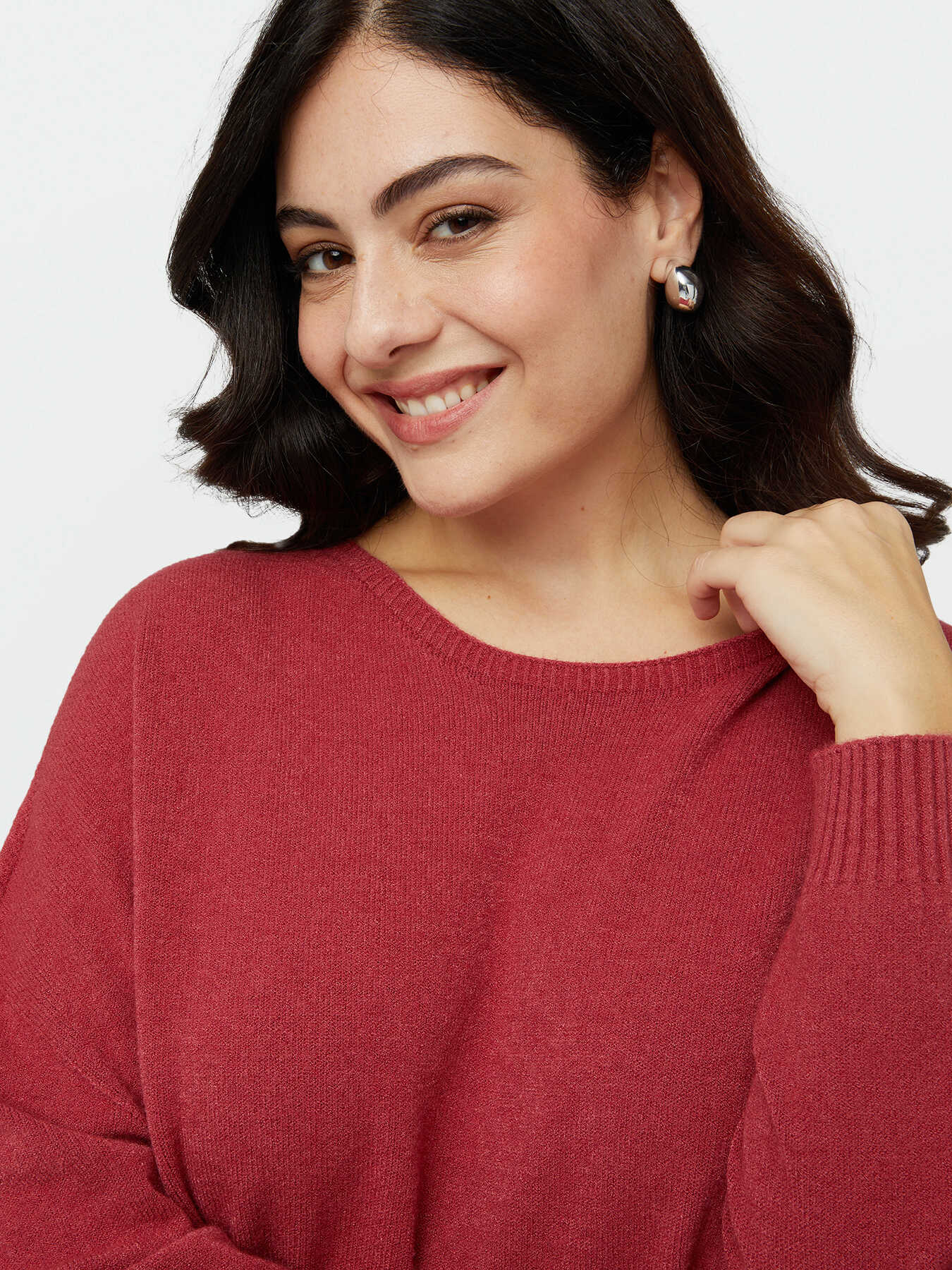 Pullover mit rundem Ausschnitt und Rippenb&uuml;ndchen image number 2