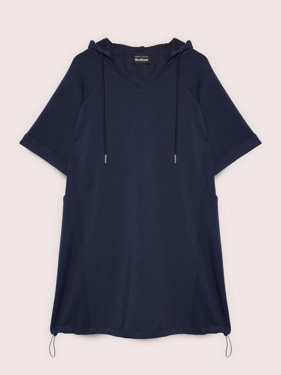 Robe courte &agrave; capuche