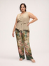 Wide Leg Pants in stretch satin image number 0