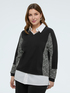 Sweatshirt with shirt detail image number 4