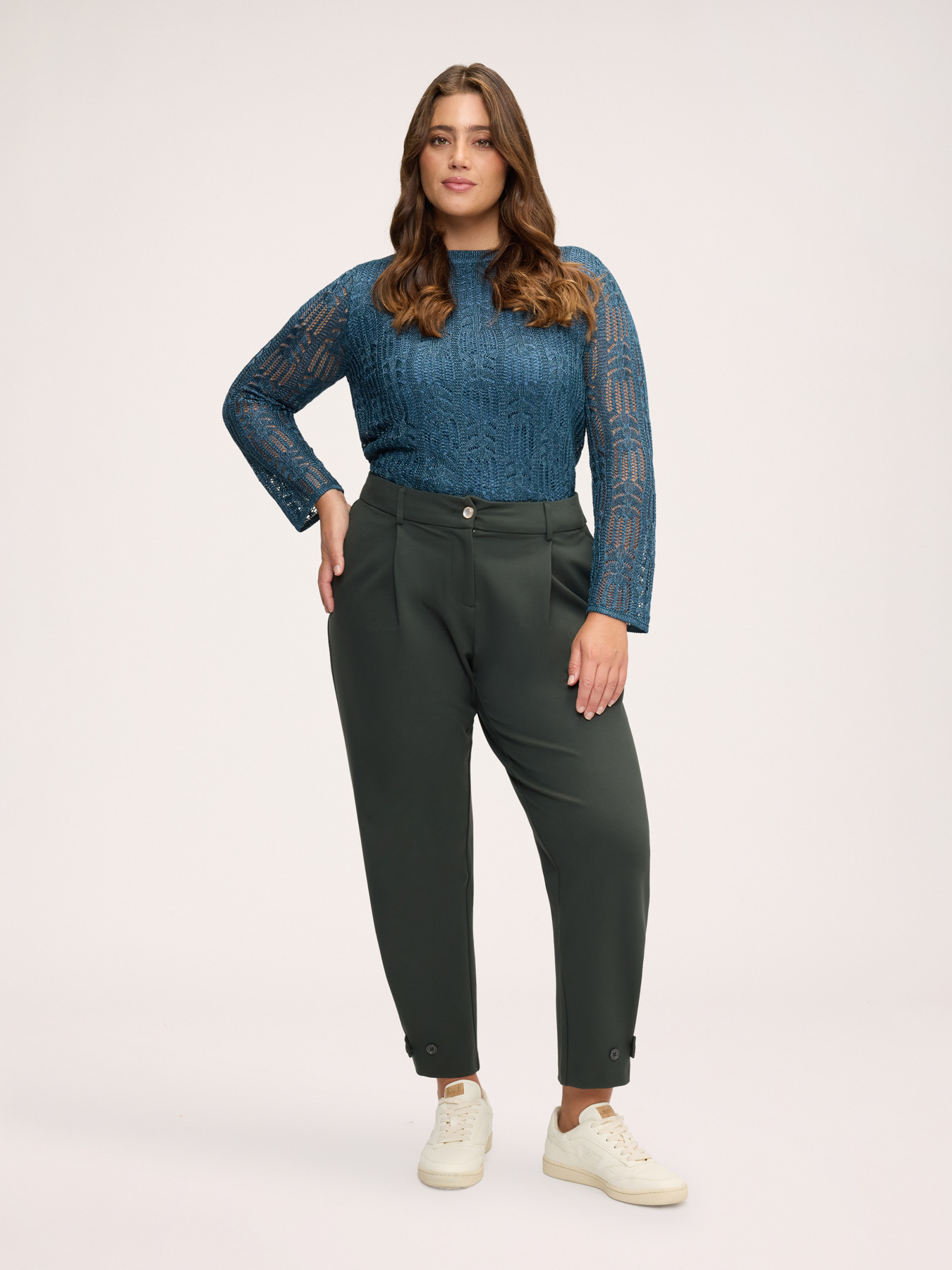 Openwork viscose blend sweater image number 2
