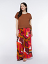 Printed palazzo trousers image number 3