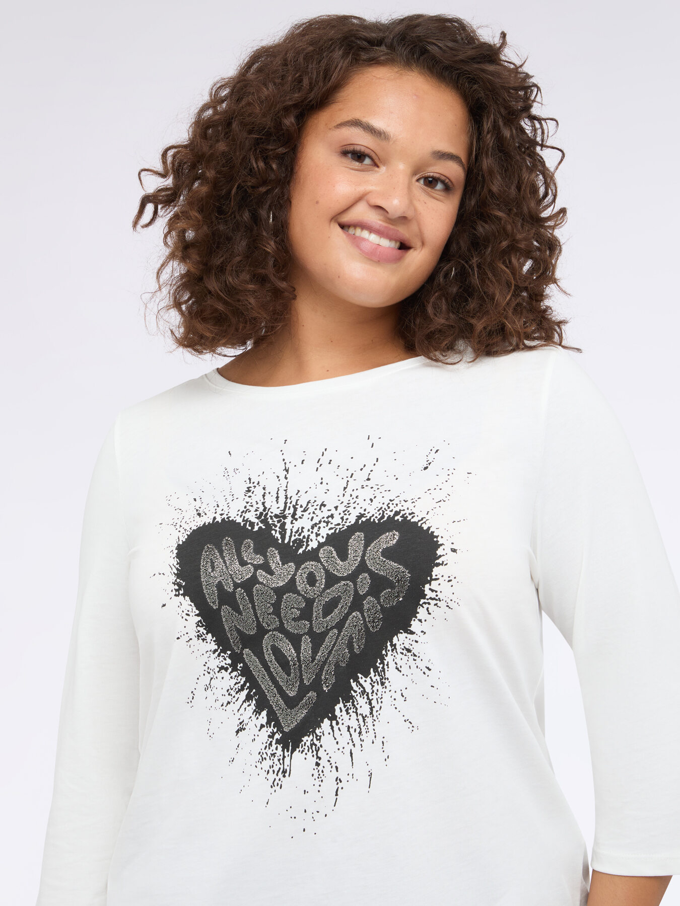 Camiseta de punto jersey con estampado rock image number 3