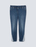 Jeans skinny con inserto a righe image number 4