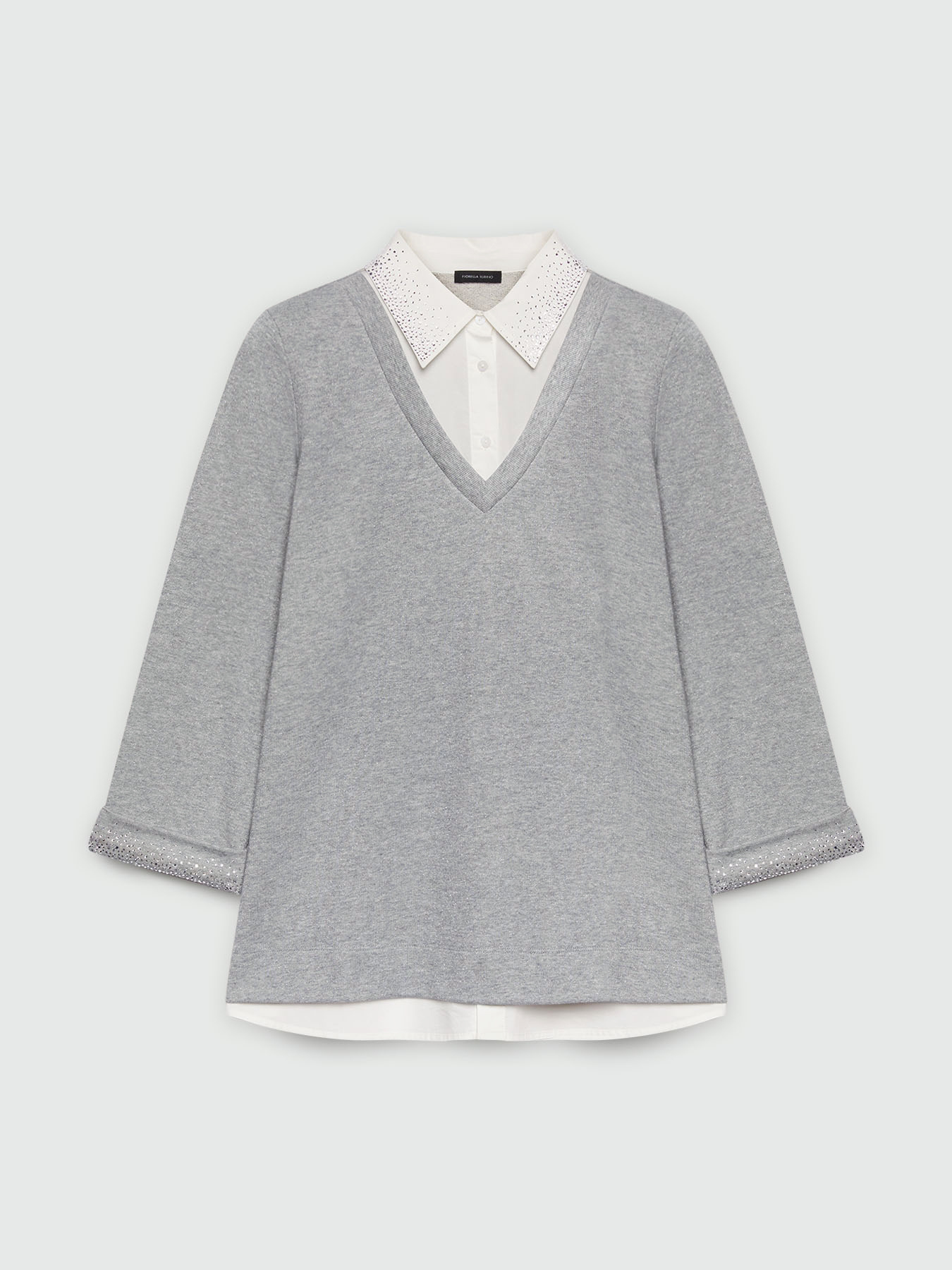 Sweatshirt with shirt neck image number 4