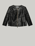 Faux leather patterned jacket image number 3