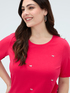 Cotton t-shirt with dragonfly charm image number 3
