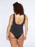 One-piece swimsuit with foliage print image number 2