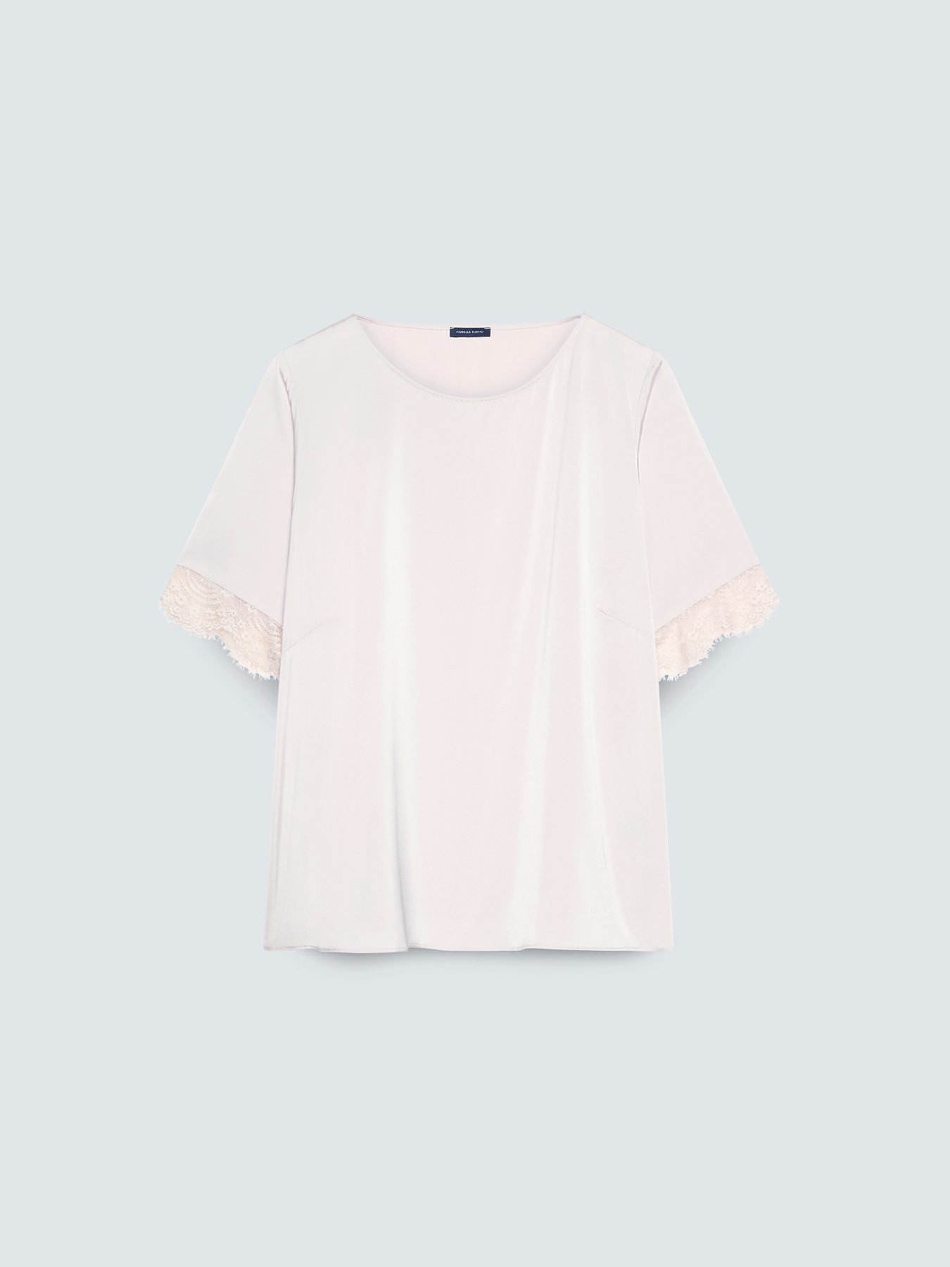 Satinbluse mit Spitzenbesatz image number 4
