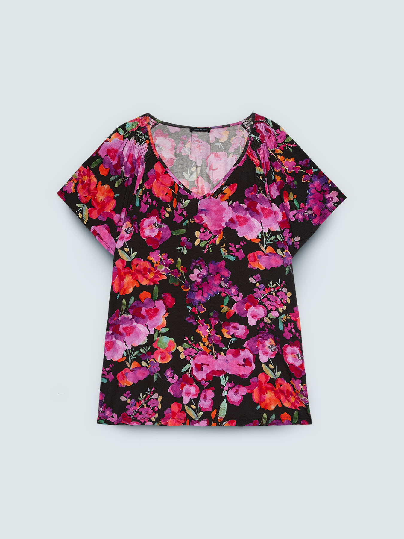 T-shirt en jersey viscose avec imprim&eacute; image number 5
