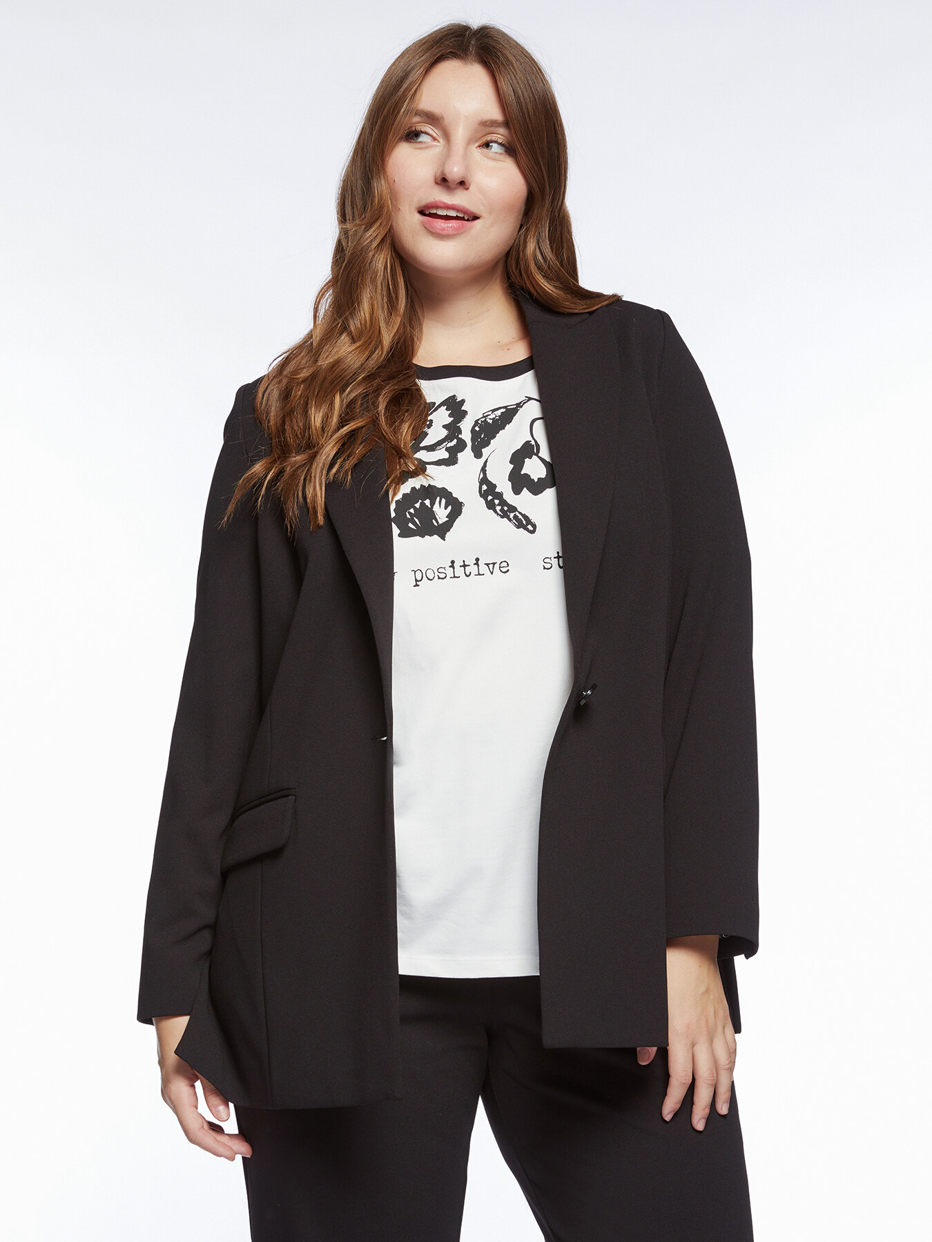 Blazer with printed lining image number 0