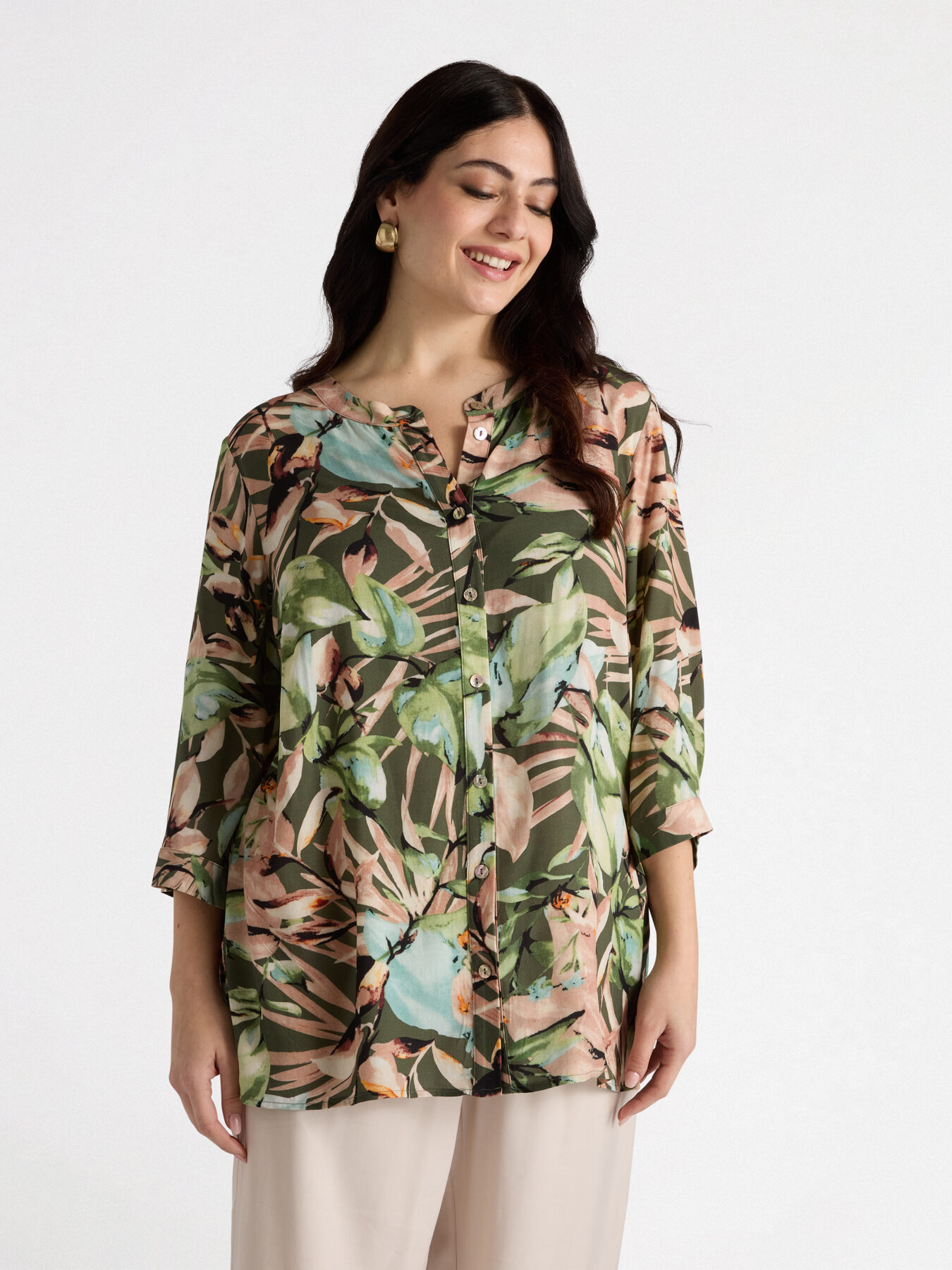 Hemdbluse mit Dschungeldruck image number 2