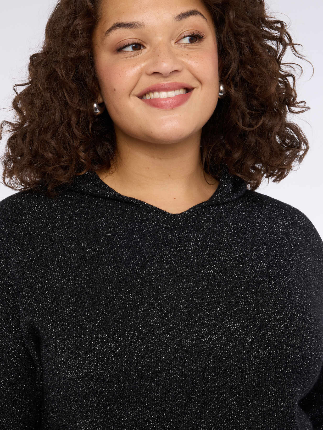 Pull &agrave; capuche en m&eacute;lange viscose image number 3