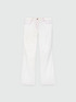 Pantalon flare en coton avec surpiq&ucirc;res fuchsia image number 4