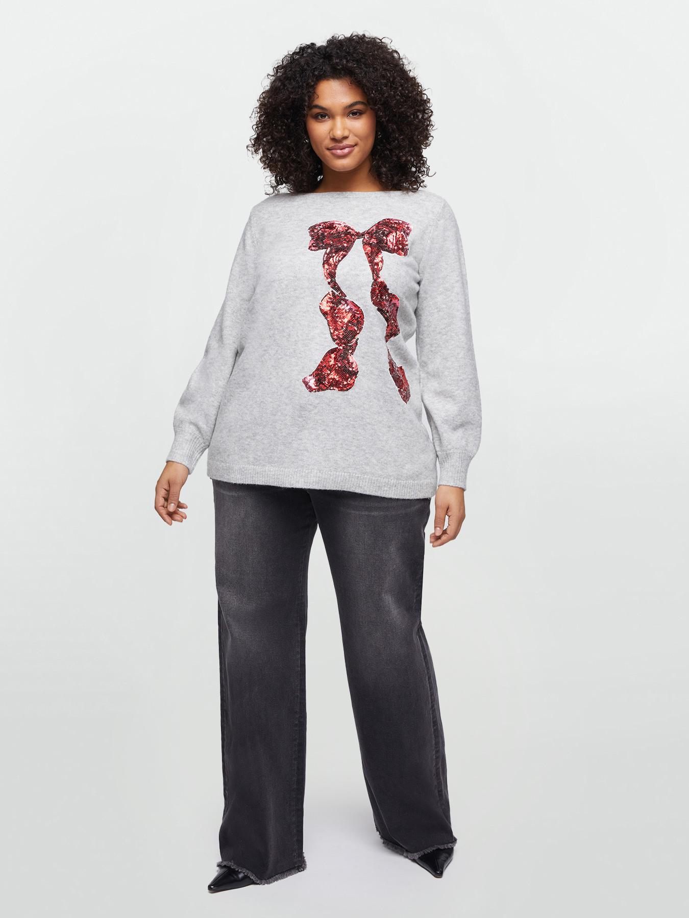 Pullover mit gestickter Schleife image number 3