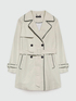 Trenchcoat mit Bord&uuml;ren in Kontrastfarbe image number 5