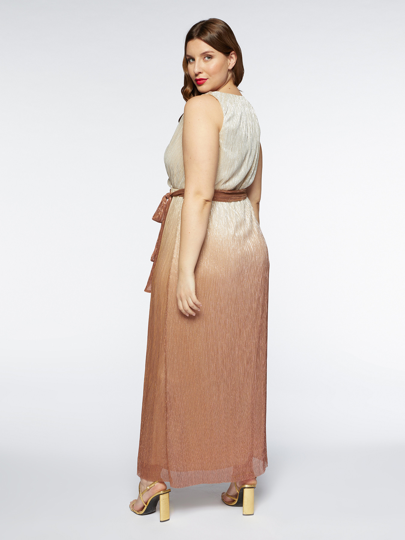 Vestito lungo lurex sfumato image number 1